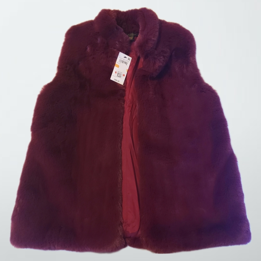 Faux fur vest size small
